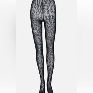 NWOT’s Thierry Mugler for H&M for Target Black Star Tights Size Large.